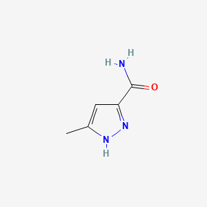 5-Methyl-1H-pyrazole-3-carboxamide chemical structure (CAS 4027-56-9)