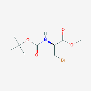 (S)-Methyl 3-bromo-2-((tert-butoxycarbonyl)amino)propanoate chemical structure (CAS 402726-50-5)