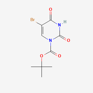 tert-Butyl 5-bromo-2,4-dioxo-3,4-dihydropyrimidine-1(2H)-carboxylate chemical structure (CAS 402848-99-1)