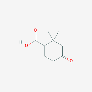 2,2-Dimethyl-4-oxocyclohexanecarboxylic acid chemical structure (CAS 4029-26-9)