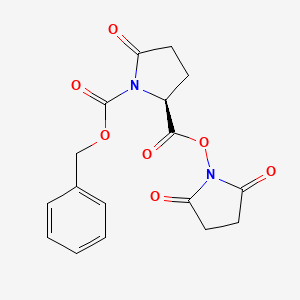 (S)-1-Benzyl 2-(2,5-dioxopyrrolidin-1-yl) 5-oxopyrrolidine-1,2-dicarboxylate chemical structure (CAS 40291-26-7)