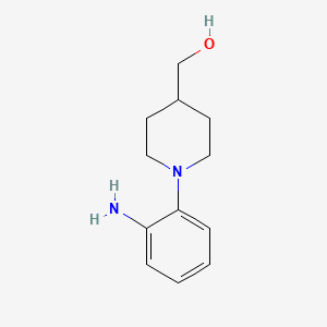 1-(2-Aminophenyl)-4-piperidinemethanol chemical structure (CAS 402924-76-9)