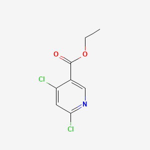 Ethyl 4,6-dichloronicotinate chemical structure (CAS 40296-46-6)