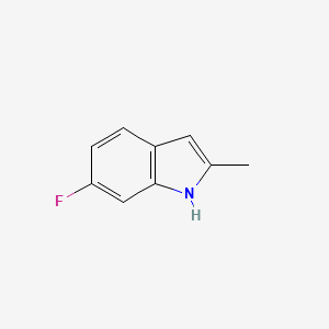 6-Fluoro-2-methyl-1H-indole chemical structure (CAS 40311-13-5)