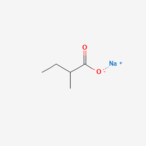 Sodium 2-methylbutanoate chemical structure (CAS 4033-83-4)