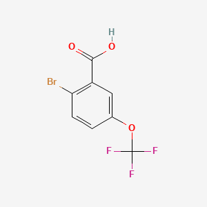 2-Bromo-5-(trifluoromethoxy)benzoic acid chemical structure (CAS 403646-48-0)