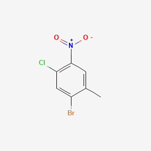 1-Bromo-5-chloro-2-methyl-4-nitrobenzene chemical structure (CAS 40371-64-0)