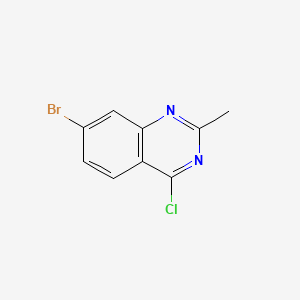 7-Bromo-4-chloro-2-methylquinazoline chemical structure (CAS 403850-84-0)