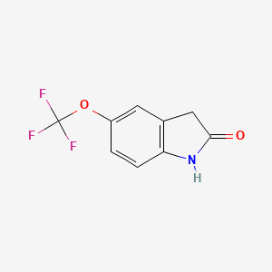 5-(Trifluoromethoxy)indolin-2-one chemical structure (CAS 403853-48-5)