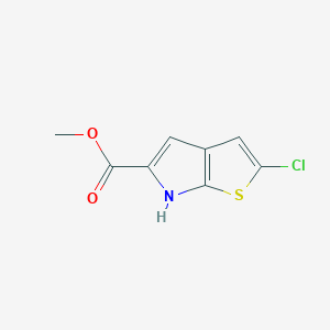Methyl 2-chloro-6H-thieno[2,3-b]pyrrole-5-carboxylate chemical structure (CAS 403860-10-6)