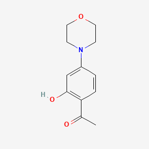 1-(2-Hydroxy-4-morpholinophenyl)ethan-1-one chemical structure (CAS 404009-40-1)