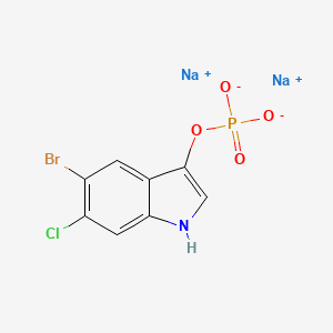 Sodium 5-bromo-6-chloro-1H-indol-3-yl phosphate chemical structure (CAS 404366-59-2)