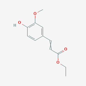 Ethyl 3-(4-hydroxy-3-methoxyphenyl)acrylate chemical structure (CAS 4046-02-0)
