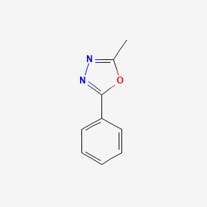 2-Methyl-5-phenyl-1,3,4-oxadiazole chemical structure (CAS 4046-03-1)