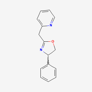 (S)-4-Phenyl-2-(pyridin-2-ylmethyl)-4,5-dihydrooxazole chemical structure (CAS 404844-76-4)