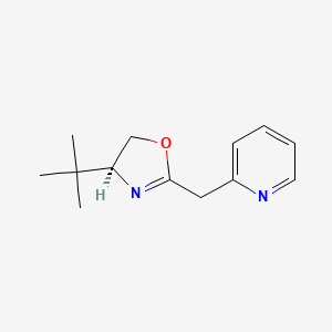 (S)-4-(tert-Butyl)-2-(pyridin-2-ylmethyl)-4,5-dihydrooxazole chemical structure (CAS 404844-77-5)