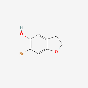 6-Bromo-2,3-dihydrobenzofuran-5-ol chemical structure (CAS 40492-53-3)
