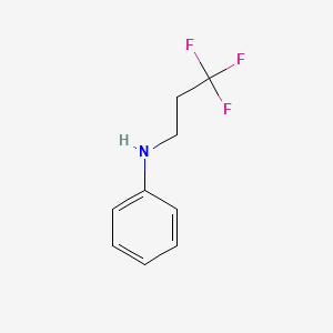 N-(3,3,3-Trifluoropropyl)aniline chemical structure (CAS 405-40-3)