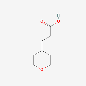 3-(Tetrahydro-2H-pyran-4-yl)propanoic acid chemical structure (CAS 40500-10-5)