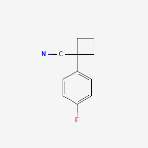 1-(4-Fluorophenyl)cyclobutanecarbonitrile chemical structure (CAS 405090-30-4)