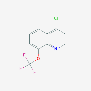 4-Chloro-8-(trifluoromethoxy)quinoline chemical structure (CAS 40516-42-5)