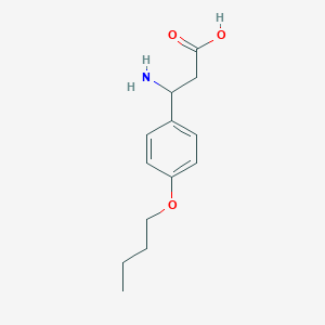 3-Amino-3-(4-butoxyphenyl)propanoic acid chemical structure (CAS 405294-73-7)