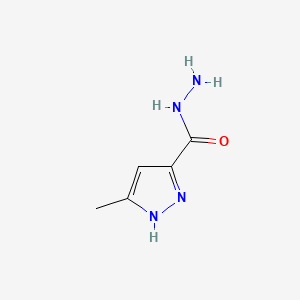 5-Methyl-1H-pyrazole-3-carbohydrazide chemical structure (CAS 40535-14-6)