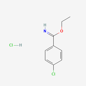 Ethyl 4-chlorobenzimidate hydrochloride chemical structure (CAS 40546-41-6)