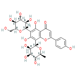 5,7-Dihydroxy-2-(4-hydroxyphenyl)-6-((2S,3R,4R,5S,6R)-3,4,5-trihydroxy-6-(hydroxymethyl)tetrahydro-2H-pyran-2-yl)-8-((2S,3R,4R,5R,6S)-3,4,5-trihydroxy-6-methyltetrahydro-2H-pyran-2-yl)-4H-chromen-4-one chemical structure (CAS 40581-17-7)