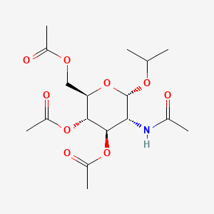 (2R,3S,4R,5R,6S)-5-Acetamido-2-(acetoxymethyl)-6-isopropoxytetrahydro-2H-pyran-3,4-diyl diacetate chemical structure (CAS 40592-88-9)