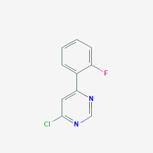 4-Chloro-6-(2-fluorophenyl)pyrimidine chemical structure (CAS 405930-66-7)