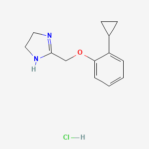 2-((2-Cyclopropylphenoxy)methyl)-4,5-dihydro-1H-imidazole hydrochloride chemical structure (CAS 40600-13-3)