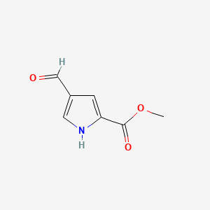 Methyl 4-formyl-1H-pyrrole-2-carboxylate chemical structure (CAS 40611-79-8)