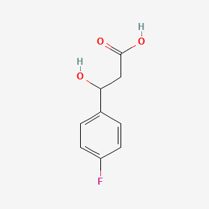 3-(4-Fluorophenyl)-3-hydroxypropanoic acid chemical structure (CAS 40620-62-0)