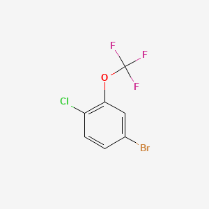 4-Bromo-1-chloro-2-(trifluoromethoxy)benzene chemical structure (CAS 406232-79-9)