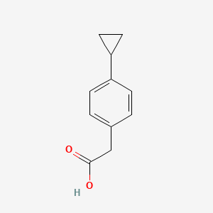 2-(4-Cyclopropylphenyl)acetic acid chemical structure (CAS 40641-90-5)