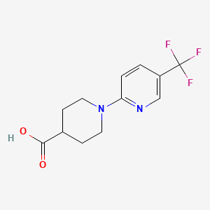 1-(5-(Trifluoromethyl)pyridin-2-yl)piperidine-4-carboxylic acid chemical structure (CAS 406476-31-1)