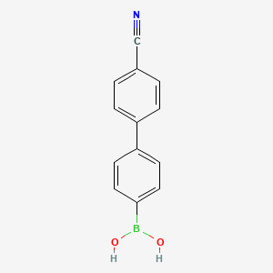 (4'-Cyano-[1,1'-biphenyl]-4-yl)boronic acid chemical structure (CAS 406482-73-3)