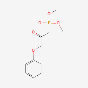 Dimethyl (2-oxo-3-phenoxypropyl)phosphonate chemical structure (CAS 40665-68-7)