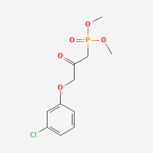 Dimethyl (3-(3-chlorophenoxy)-2-oxopropyl)phosphonate chemical structure (CAS 40665-94-9)