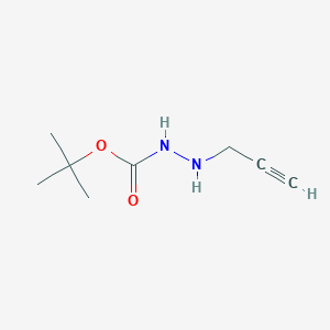 tert-Butyl 2-(prop-2-yn-1-yl)hydrazine-1-carboxylate chemical structure (CAS 406683-19-0)