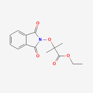 Ethyl 2-((1,3-dioxoisoindolin-2-yl)oxy)-2-methylpropanoate chemical structure (CAS 40674-21-3)