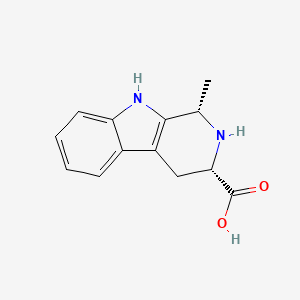 (1S,3S)-1-Methyl-2,3,4,9-tetrahydro-1H-pyrido[3,4-b]indole-3-carboxylic acid chemical structure (CAS 40678-46-4)