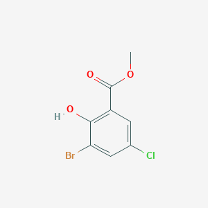 Methyl 3-bromo-5-chloro-2-hydroxybenzoate chemical structure (CAS 4068-71-7)