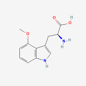 (S)-2-Amino-3-(4-methoxy-1H-indol-3-yl)propanoic acid chemical structure (CAS 406938-53-2)
