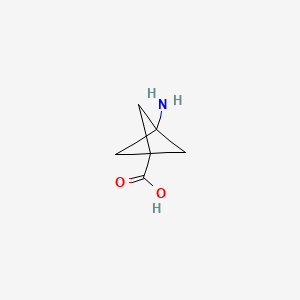 3-Aminobicyclo[1.1.1]pentane-1-carboxylic acid chemical structure (CAS 406947-32-8)