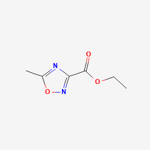 Ethyl 5-methyl-1,2,4-oxadiazole-3-carboxylate chemical structure (CAS 40699-38-5)