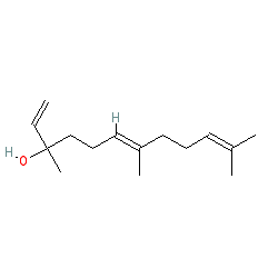 (E)-3,7,11-Trimethyldodeca-1,6,10-trien-3-ol chemical structure (CAS 40716-66-3)
