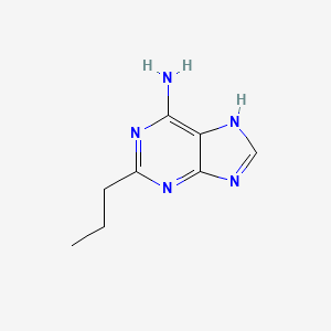 2-Propyl-7H-purin-6-amine chemical structure (CAS 407600-14-0)