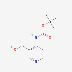 tert-Butyl (3-(hydroxymethyl)pyridin-4-yl)carbamate chemical structure (CAS 407623-72-7)
